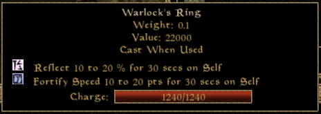 Warlocks Ring in Morrowind